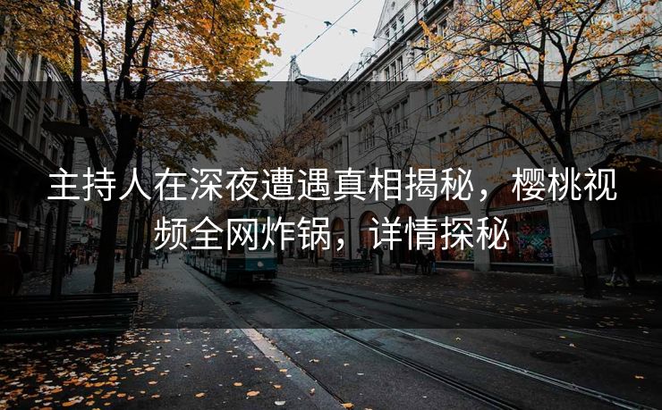 主持人在深夜遭遇真相揭秘，樱桃视频全网炸锅，详情探秘
